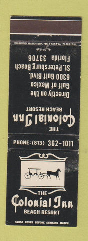 Matchbook Cover - Colonial Inn Beach Resort St Petersburg Beach FL