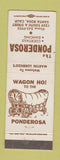 Matchbook Cover - Ponderosa Restaurant Santa Rosa CA