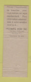 Matchbook Cover - Star Products Montreal QC toilet cleaners disinfector
