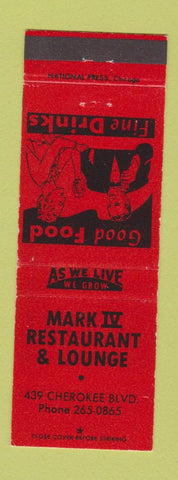 Matchbook Cover - Mark IV Restauran tLounge