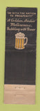 Matchbook Cover - Triangle Restaurant Chicago IL Lion Canada 1929 POOR
