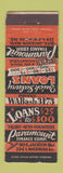 Matchbook Cover - Paramount Finance Loans Chicago IL ARROW WEAR