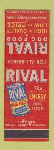 Matchbook Cover - Rival Dog Food RED Chicago IL Tags