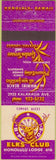 Matchbook Cover - Matchbook Cover Elks Club Honolulu HI