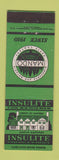 Matchbook Cover Insulite Insulation Mando Minnesota Ontario Paper Cobb WI Lumber