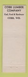 Matchbook Cover Insulite Insulation Mando Minnesota Ontario Paper Cobb WI Lumber