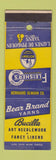 Matchbook Cover - Bear Brand Yarns Bucilla Bernhard Ulmann NYC Chicago