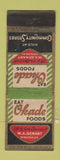 Matchbook Cover - Okade Foods WA Genant Syracuse NY WEAR