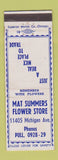 Matchbook Cover - Mat Summer Flower Store Chicago?