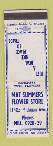 Matchbook Cover - Mat Summer Flower Store Chicago?