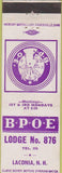 Matchbook Cover - Matchbook Cover Elks Club Laconia NH