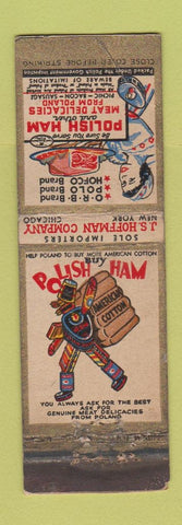 Matchbook Cover - Polish Ham Meats New York City Chicago WEAR