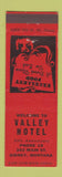Matchbook Cover - Valley Hotel Sidney MT