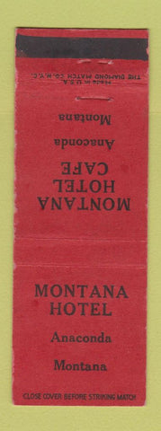 Matchbook Cover - Montana Hotel Cafe Anaconda MT