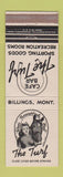 Matchbook Cover - The Turf Cafe Bar Billings MT Sporting Goods girlie