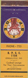 Matchbook Cover - Matchbook Cover Elks Club Kendallville IN