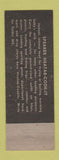 Matchbook Cover - Heatar Heat Tabs Cooking JW Speaker Milwaukee WI