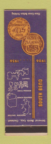 Matchbook Cover - South Bend Tools Lathes IN 1956