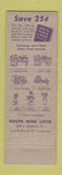 Matchbook Cover - South Bend Tools Lathes IN 1956