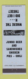 Matchbook Cover - Reed's Tavern Great Falls MT