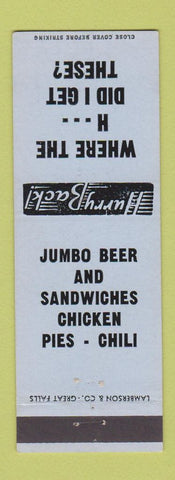 Matchbook Cover - Reed's Tavern Great Falls MT