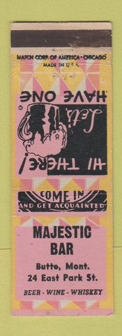 Matchbook Cover - Majestic Bar Butte MT