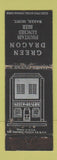 Matchbook Cover - Green Dragon Fountain Baker MT WEAR