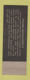 Matchbook Cover - Heatar Heat Tabs Cooking JW Speaker Milwaukee WI