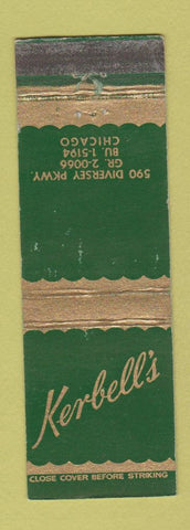 Matchbook Cover - Kerbell's Chicago IL Restaurant WEAR