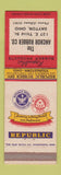 Matchbook Cover - Republic Rubber Anchor Dayton OH