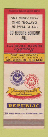 Matchbook Cover - Republic Rubber Anchor Dayton OH