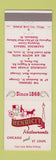 Matchbook Cover - Henrici's Restaurant Chicago IL St Louis MO