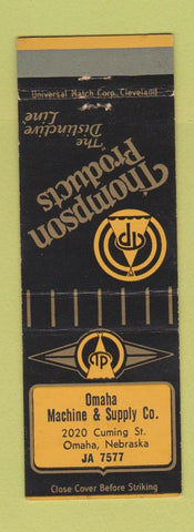 Matchbook Cover - Thompson Auto Parts Omaha Machine Supply Omaha NE
