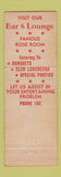 Matchbook Cover - New Burke Hotel cocktail lounge Lewistown MT