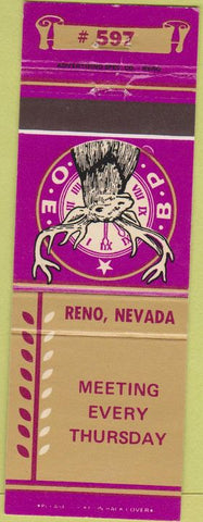 Matchbook Cover - Matchbook Cover Elks Club Reno NV