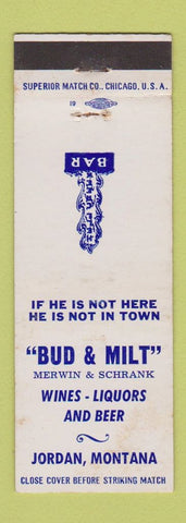 Matchbook Cover - Hell Creek Bar Jordan MT WEAR