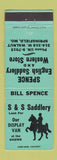 Matchbook Cover - S&S Saddlery Saddles Western Springfield MO