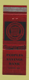 Matchbook Cover - Peoples Savings Bank Licking MO