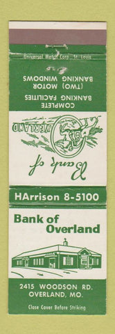 Matchbook Cover - Bank of Overland MO