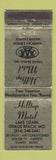 Matchbook Cover - Hilltop Motel Osage Beach MO