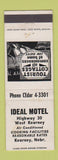 Matchbook Cover - Ideal Motel Kearney NE WEAR