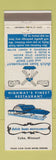 Matchbook Cover - Dutch Barn Restaurant Cuba MO Sinclair oil gas