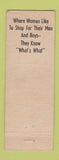 Matchbook Cover - Browning King Men's Clothes Omaha NE
