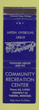 Matchbook Cover - Community Recreation Center Vienna MO