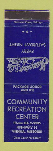 Matchbook Cover - Community Recreation Center Vienna MO