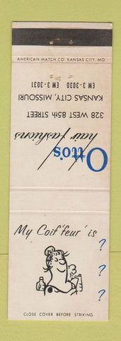 Matchbook Cover - Otto's Hair Salon Kansas City MO