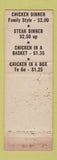 Matchbook Cover - Chicken Cuisine Grandview MO WEAR