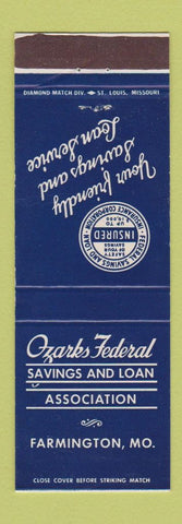 Matchbook Cover - Ozarks Federal Savings and Loan Farmington MO
