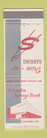 Matchbook Cover - Columbia Savings Bank MO