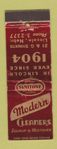 Matchbook Cover - Modern Cleaners Lincoln NE WEAR